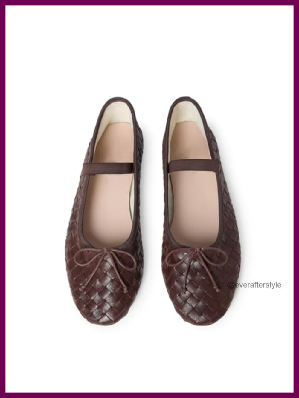 Woven Ballet Flats Mary Jane Ballerina Shoes - Picture 1 of 6